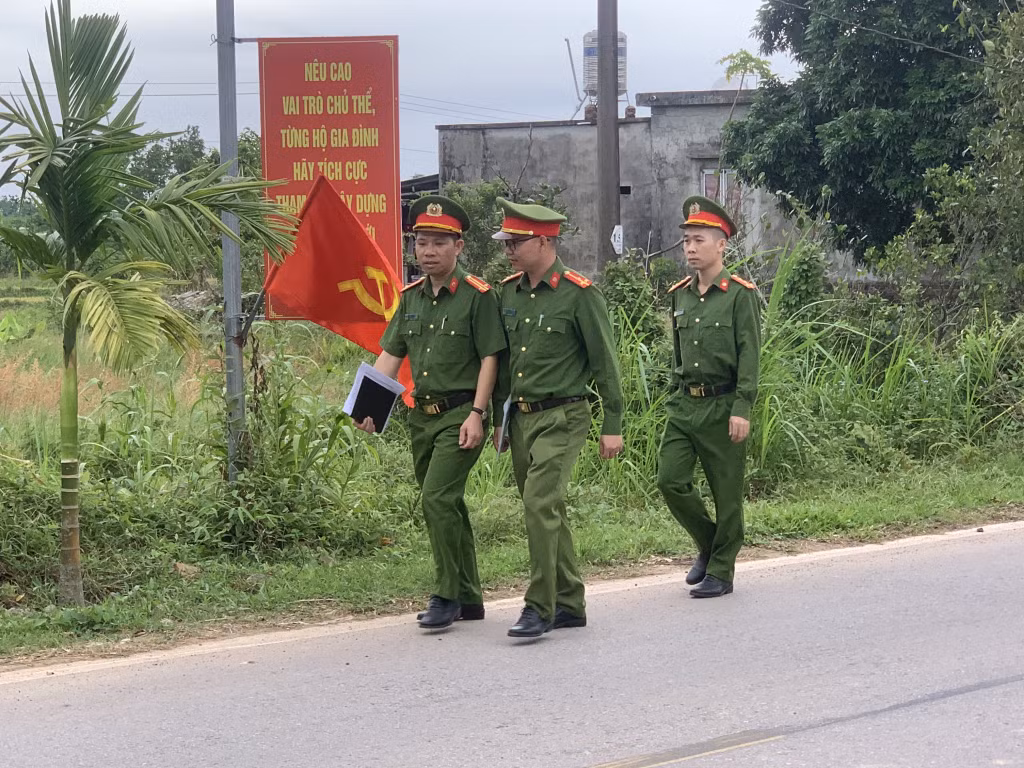 Công an xã Quảng Sơn thường xuyên tổ chức tuần tra, kiểm soát, nắm vững địa bàn đảm bảo ANTT, ATGT.