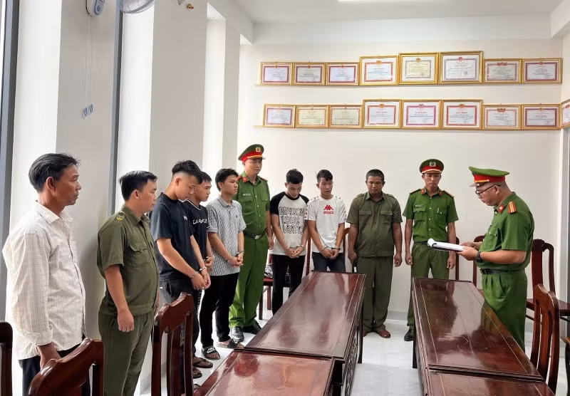 Công an Đà Nẵng khởi tố 5 thiếu niên gây án nghiêm trọng tại quán trà sữa ở xã Thu Bồn. Ảnh: CACC