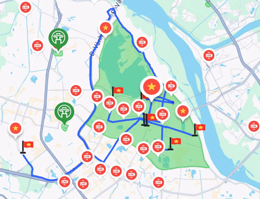 Người dân và du khách có thể truy cập app A80 của Sở VHTT Hà Nội để cập nhật vị trí màn hình LED xem trực tiếp lễ diễu binh, diễu hành và các hoạt động kỷ niệm 80 năm Quốc khánh 2.9. Ảnh: A80