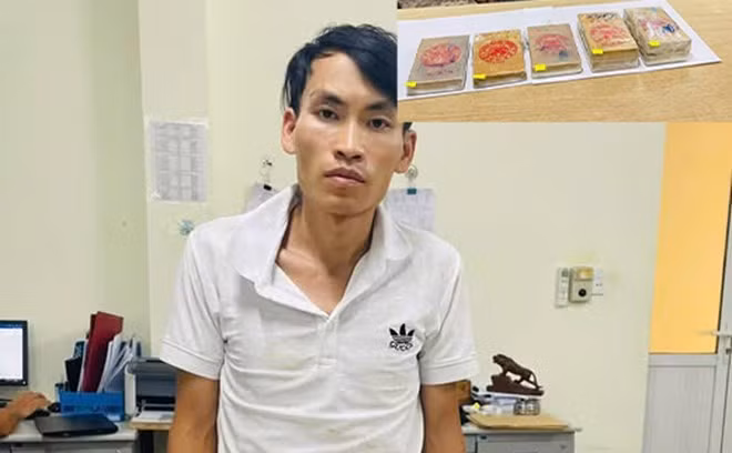 Dương Văn Cai bị bắt vì mua bán 7 bánh heroin. Ảnh: Công an Cao Bằng.
