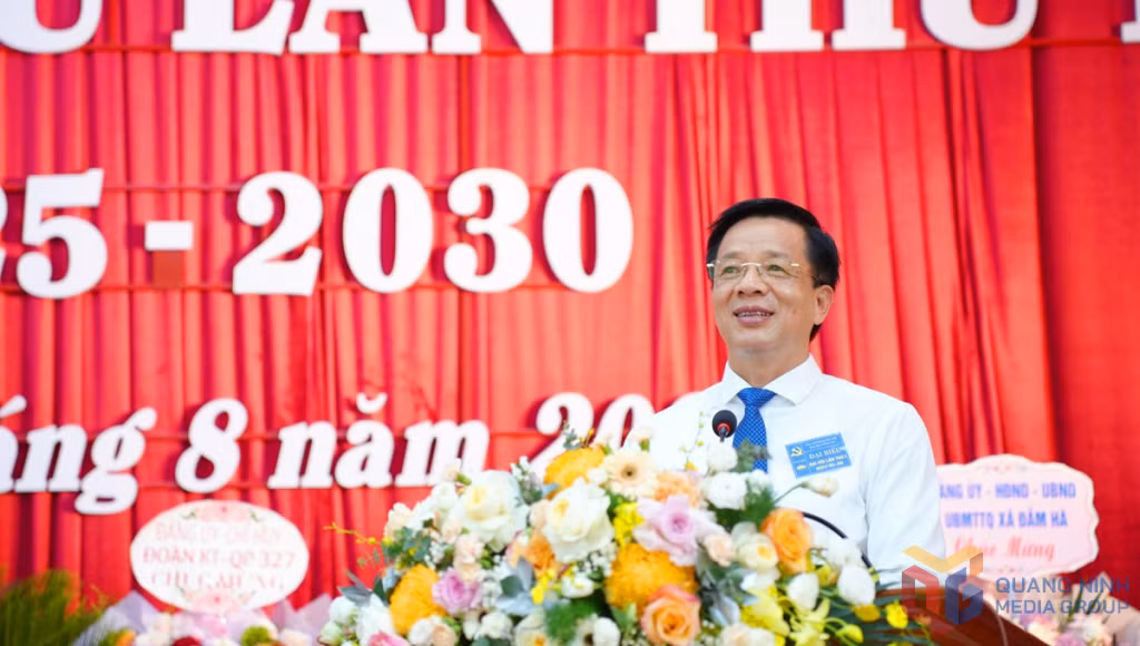 Đồng chí Nguyễn Văn Hồi, Ủy viên Ban Thường vụ Tỉnh ủy, Chủ tịch Ủy ban MTTQ tỉnh, phát biểu chỉ đạo tại Đại hội.