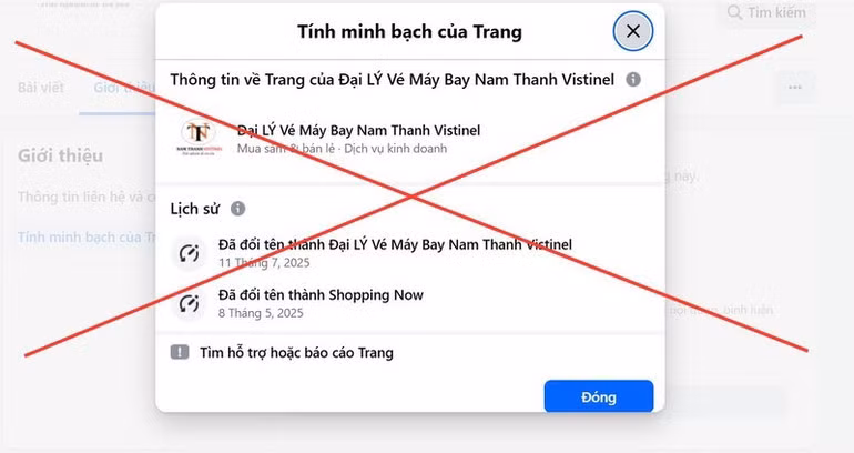 Các Fanpage giả mạo với tên, nội dung gần như giống hệt trang chính thức.