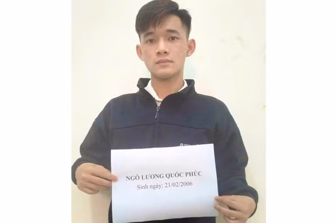 Đối tượng Phúc dương tính với ma túy đá, bị khởi tố về hành vi giết người. Ảnh: Công an