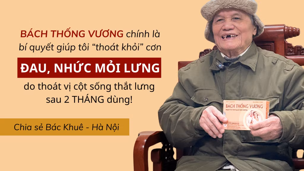 Ông Khuê vui mừng khi biết đến và sử dụng sản phẩm Bách Thống Vương có hiệu quả.
