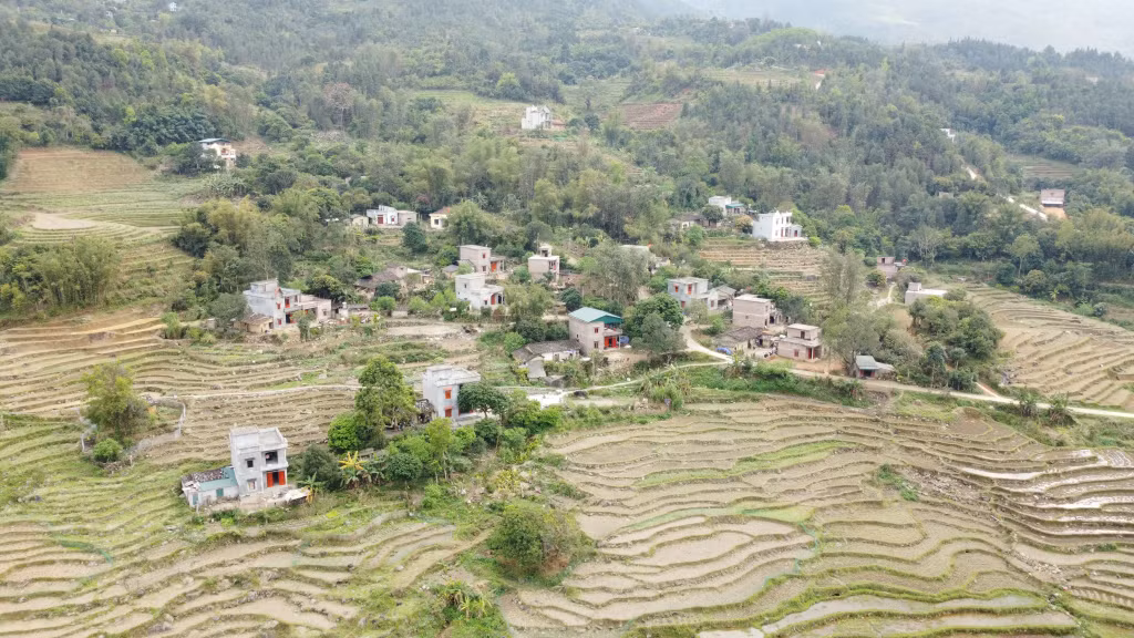 Một góc huyện Bình Liêu nhìn từ trên cao.