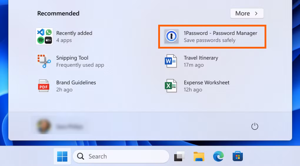 Microsoft đang thử nghiệm hiển thị nội dung quảng cáo trên menu Start của Windows 11 (Ảnh chụp màn hình).