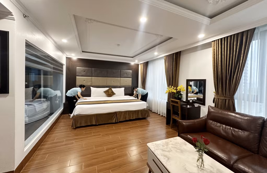 Không gian phòng nghỉ của khách sạn Bảo Minh Radiant Hạ Long
