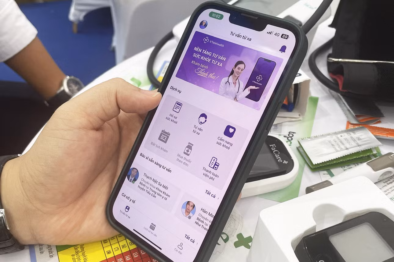 Ứng dụng thuộc nền tảng hỗ trợ tư vấn khám, chữa bệnh từ xa VTelehealth. Ảnh: P.T