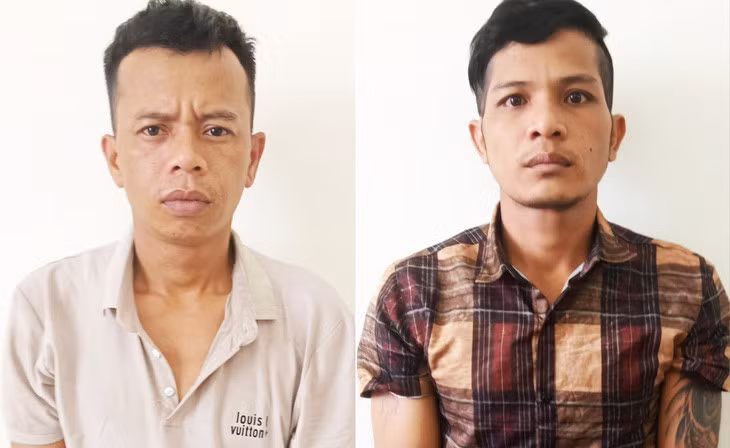 Danh Nhỏ (Trái) và Chí Thiện đột nhập nhà phó bí thư thị trấn Rạch Gốc trộm két sắt trị giá tài sản hơn 600 triệu đồng - Ảnh: CACC