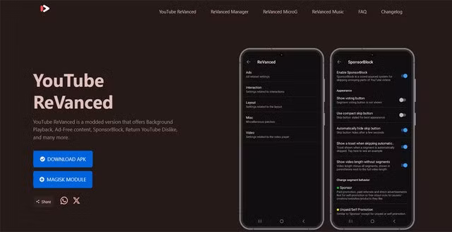 YouTube ReVanced là ứng dụng YouTube tích hợp tính năng chặn quảng cáo phổ biến nhất hiện nay
