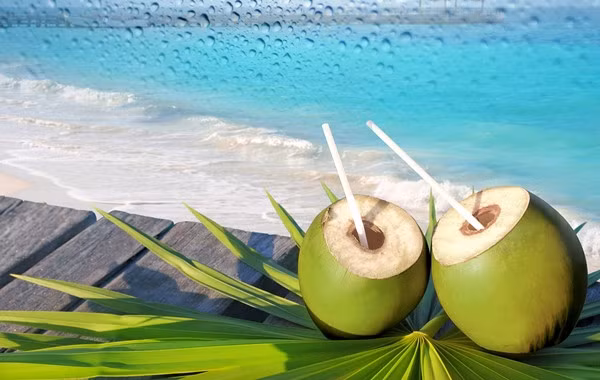 Nước dừa bổ sung chất điện giải.