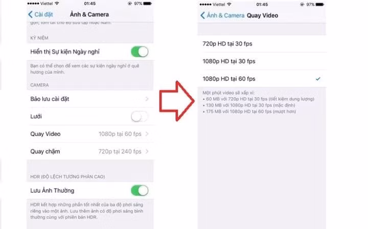 Cách giảm dung lượng video, tiết kiệm bộ nhớ trên iPhone ảnh 1