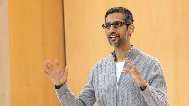 CEO Google Sundar Pichai tại sự kiện Google I/O tuần trước giới thiệu mô hình ngôn ngữ lớn mới nhất của công ty PaLM 2
