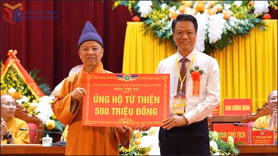 GHPG Việt Nam tỉnh Quảng Ninh trao kinh phí 500 triệu đồng ủng hỗ các quỹ từ thiện, nhân đạo của tỉnh Quảng Ninh.