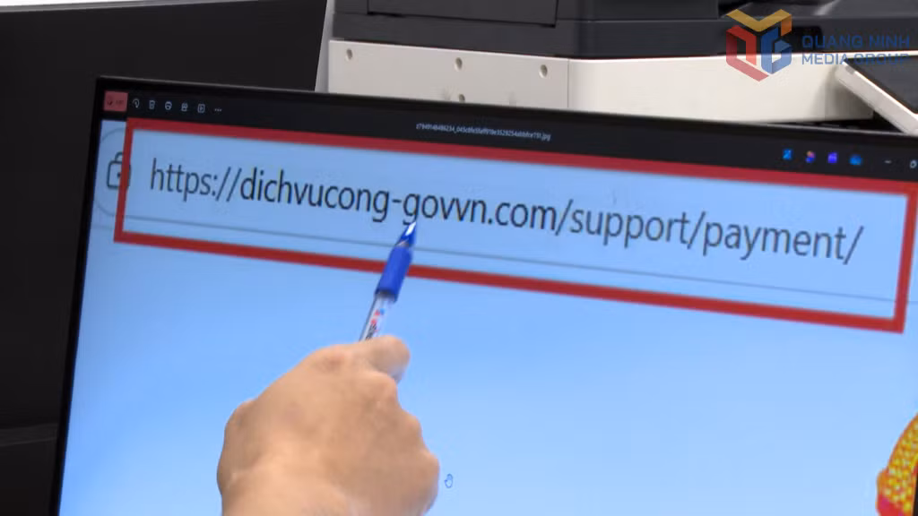 Địa chỉ một website giả mạo có đường link gần giống Cổng dịch vụ công quốc gia.