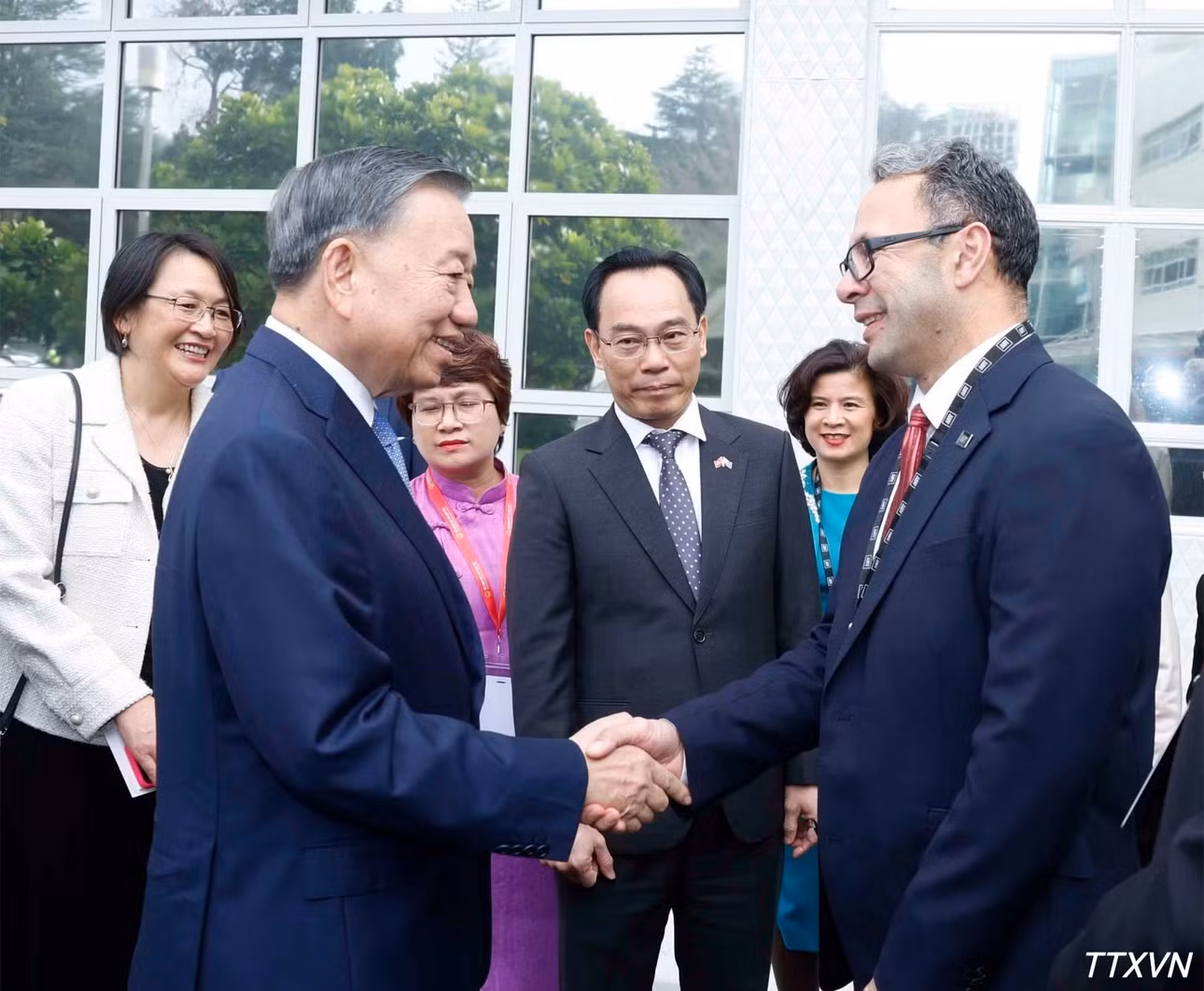 Tổng Bí thư, Chủ tịch nước Tô Lâm tới dự Diễn đàn Giáo dục đại học và Giáo dục nghề nghiệp Việt Nam-New Zealand 2026, tại Trường đại học Công nghệ Auckland. (Ảnh: Thống Nhất/TTXVN)