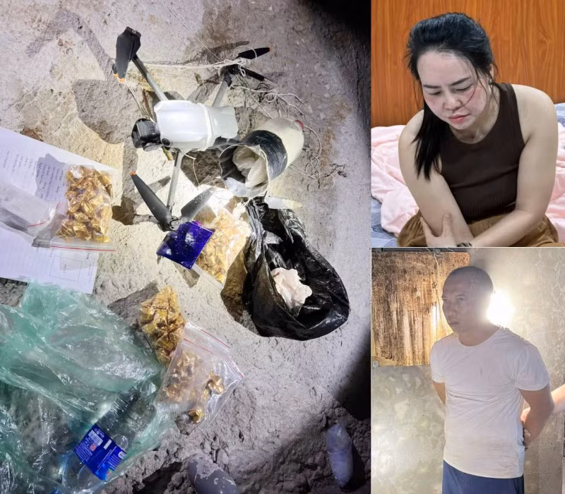 2 đối tượng bị bắt cùng tang vật.
