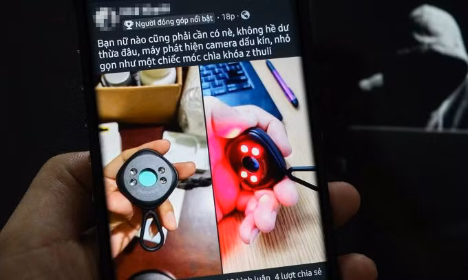 Một thiết bị được mô tả là giúp phát hiện camera giấu kín. Ảnh: Bảo Lâm