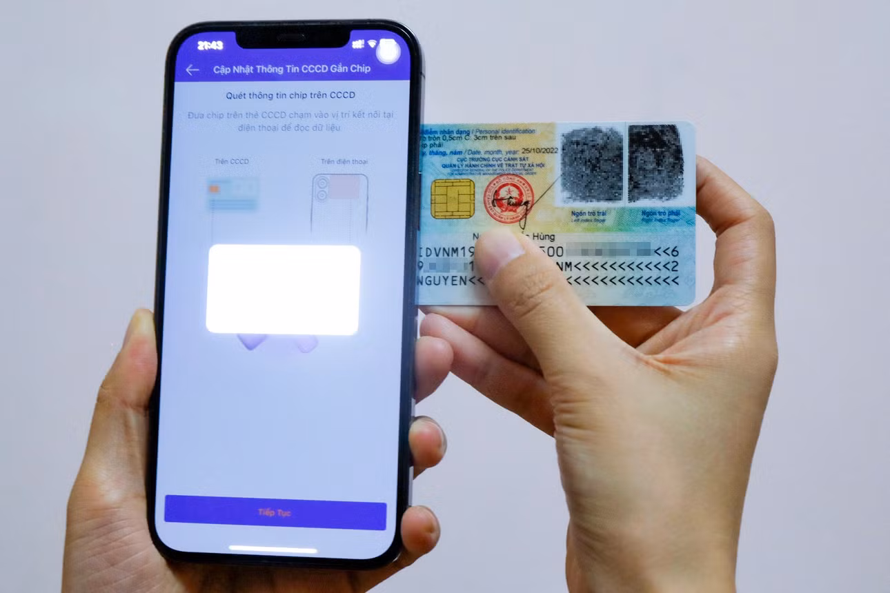 Một người dùng thử xác thực căn cước công dân gắn chip bằng app nhưng nhận được thông báo không thành công. Ảnh: Trọng Đạt