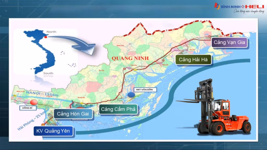 Phát triển hạ tầng logistics tại Quảng Ninh với giải pháp xe nâng tải trọng lớn ảnh 1
