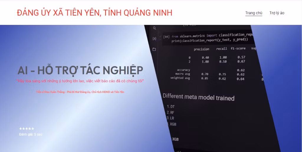 Đảng ủy xã Tiên Yên triển khai trợ lý ảo trên trên điện tử xatienyen.org để tạo điều kiện cho cán bộ, đảng viên, nhân dân hỏi đáp về văn kiện đại...