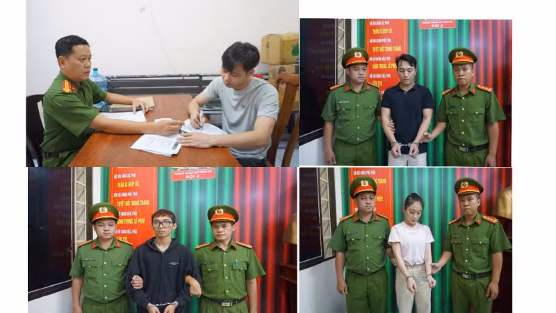 Một số đối tượng trong băng nhóm do Trần Tuấn Kiệt cầm đầu bị bắt giữ để điều tra, làm rõ về tội “Buôn bán hàng cấm”.