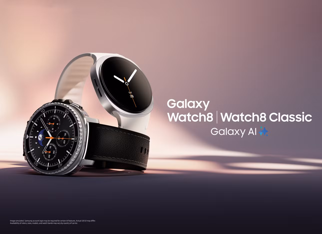 Phiên bản Galaxy Watch 8 Classic cổ điển với hai màu đen, trắng.