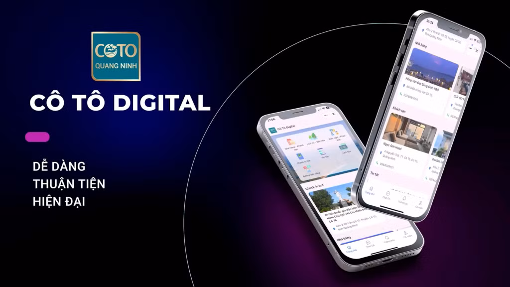Tháng 7/2025, Cô Tô đã chính thức ra mắt ứng dụng “Cô Tô Digital” - ứng dụng công dân số thông minh tích hợp nhiều tiện ích tra cứu du lịch.