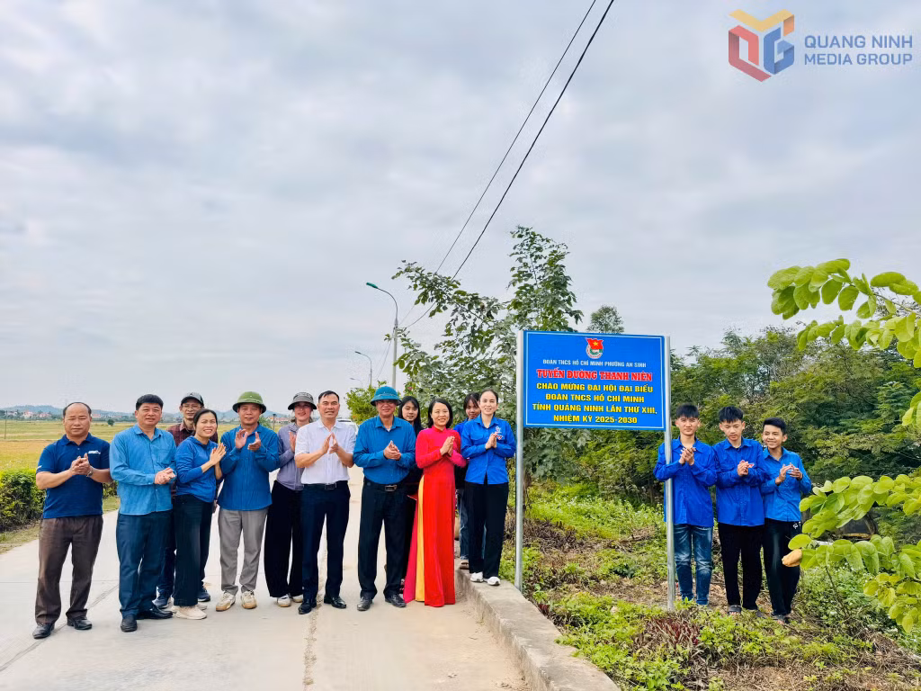 Công trình Thanh niên “Tuyến đường thanh niên tự quản” của Đoàn thanh niên phường An Sinh góp phần bảo vệ môi trường xanh - sạch - đẹp.