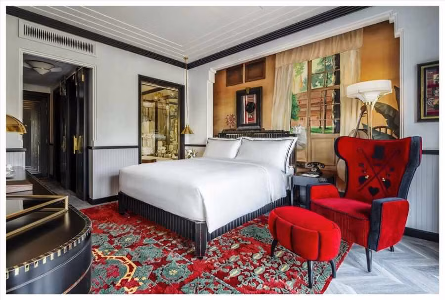 Bên trong phòng khách sạn Capella Hanoi. Ảnh: S.G