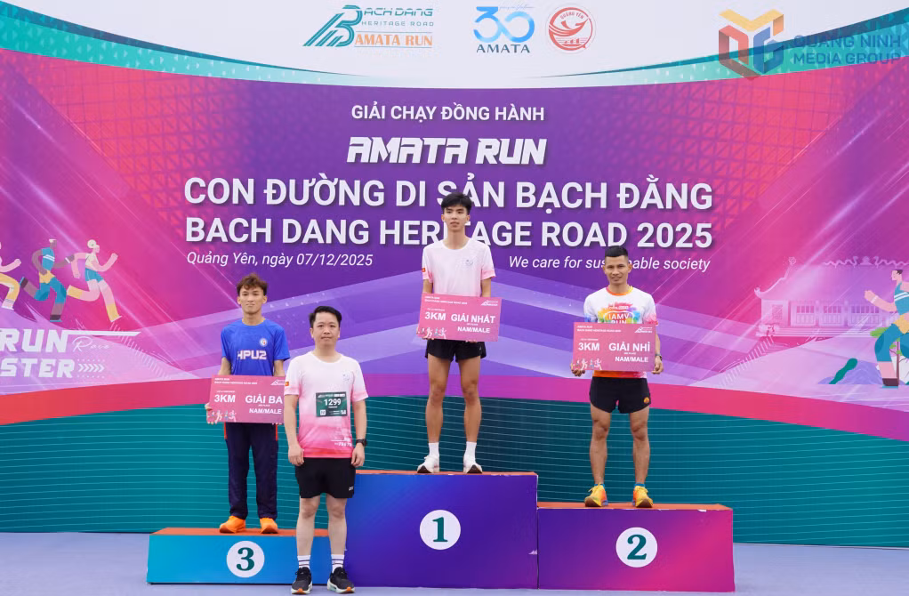 Các VĐV nhận giải thưởng của Ban Tổ chức.