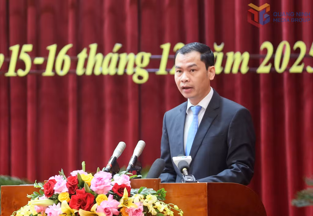 Đồng chí Phạm Hồng Biên, Giám đốc Sở Tài chính trình bày các Tờ trình, dự thảo Nghị quyết tại kỳ họp.