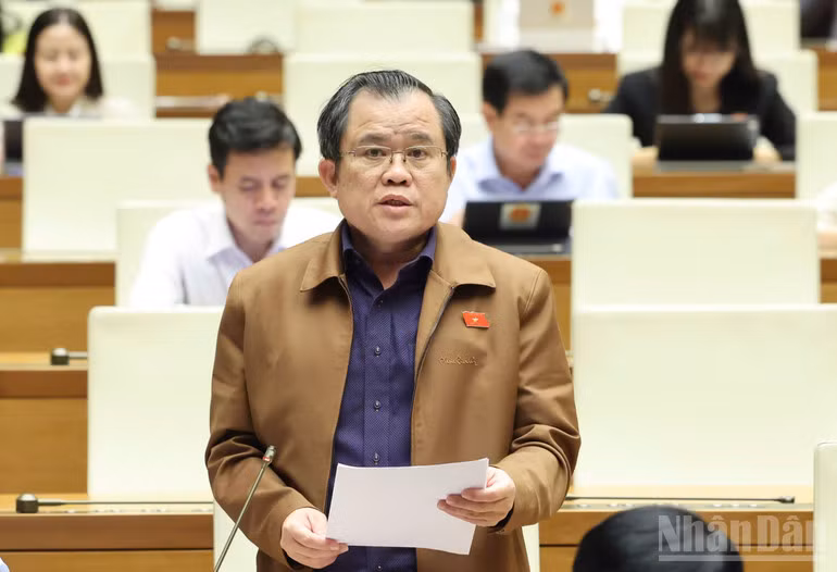Đại biểu Nguyễn Tâm Hùng. (Ảnh: DUY LINH)