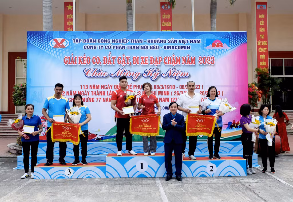 Công ty CP Than Núi Béo - Vinacomin tổ chức giải thể thao mừng các ngày lễ trong tháng 3/2023. Ảnh: Đơn vị cung cấp