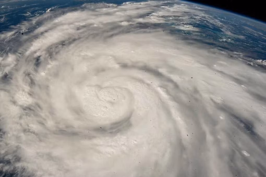Bão Ian chụp từ Trạm Vũ trụ Quốc tế ISS (Ảnh: NASA).