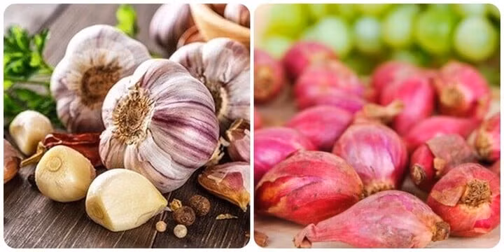 Tỏi và hành chứa chất allicin hỗ trợ sức khỏe lá gan.