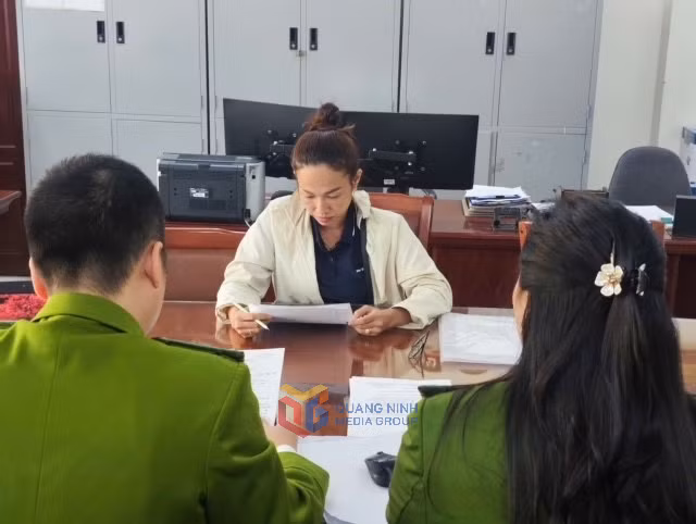 Đối tượng Nguyễn Mai Thảo tại Cơ quan Công an.