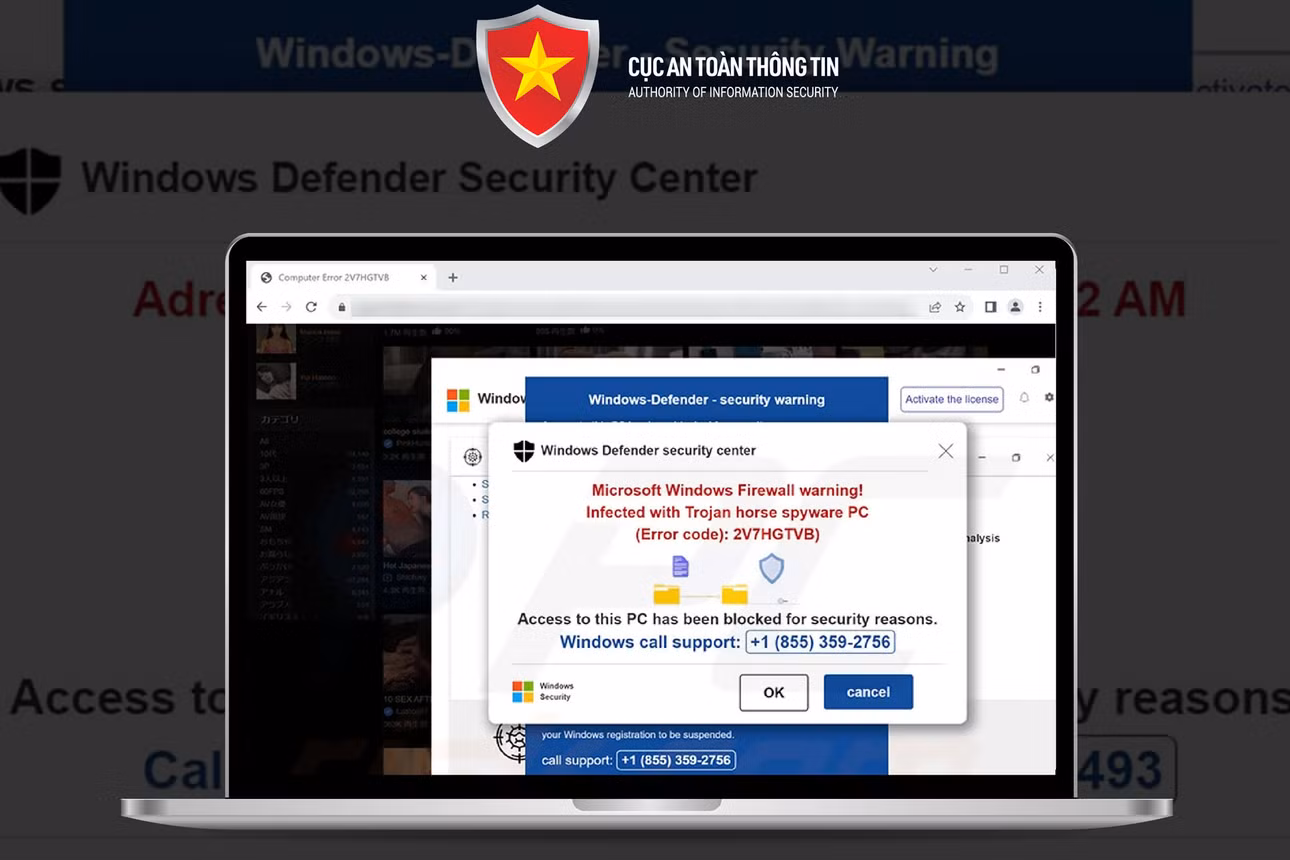 Dù phương thức lừa đảo mới qua tin nhắn email giả mạo dịch vụ bảo mật Windows xuất hiện tại nước ngoài, song Cục An toàn thông tin vẫn khuyến cáo người dùng trong nước cần nâng cao cảnh giác. Ảnh minh họa: NCSC