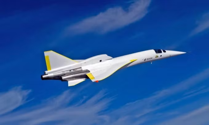 Máy bay thử nghiệm XB-1 của Boom Supersonic. Ảnh: New Atlas