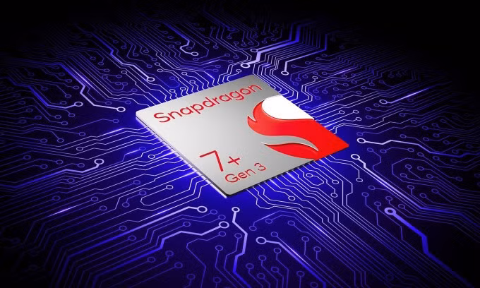 Mô phỏng chip Snapdragon 7+ Gen 3. Ảnh: Qualcomm