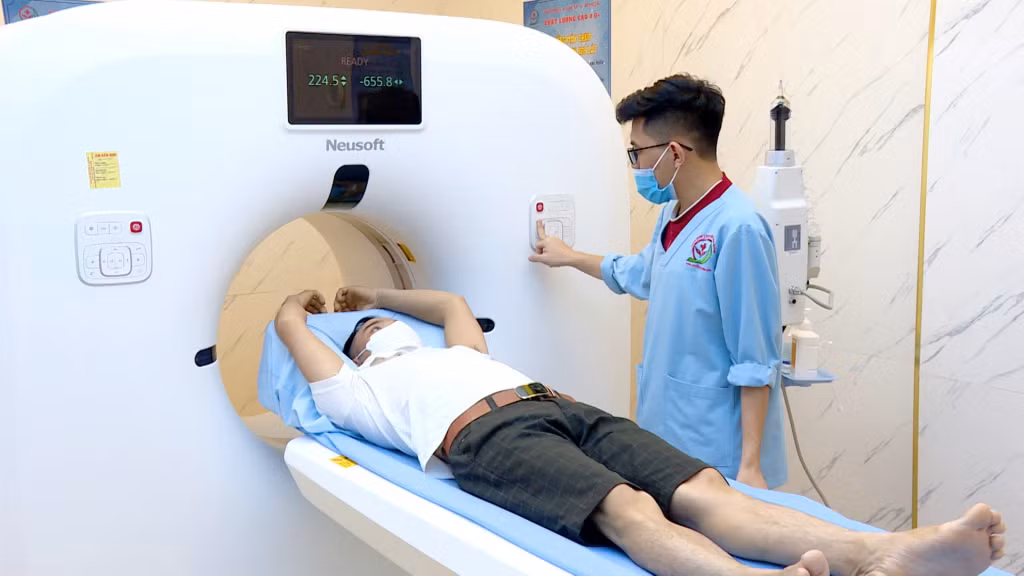 Phòng khám y khoa chất lượng cao 4.0 Quảng Ninh (TP Cẩm Phả) đầu tư hệ thống máy chụp cắt lớp vi tính đa dãy hiện đại.