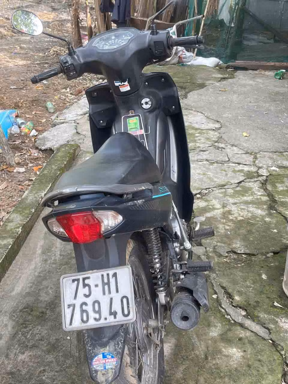 Chiếc xe máy mà Hiền điều khiển chạy từ TP. Huế ra Hà Tĩnh để trộm cắp tài sản. Ảnh: Công an Hà Tĩnh.