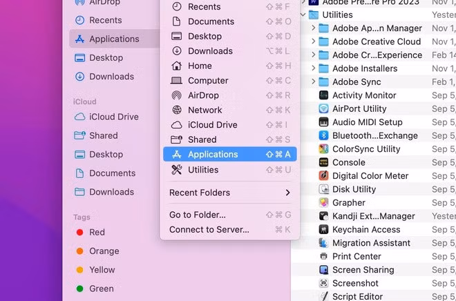 Cách truy cập thư mục Applications và nhập câu lệnh trong Terminal. Ảnh: The Verge.