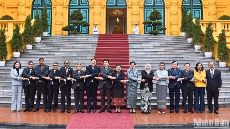 Chủ tịch nước Lương Cường đã tiếp Đại sứ, Đại biện các nước Hiệp hội các Quốc gia Đông Nam Á (ASEAN) và Timor-Leste tại Hà Nội.
