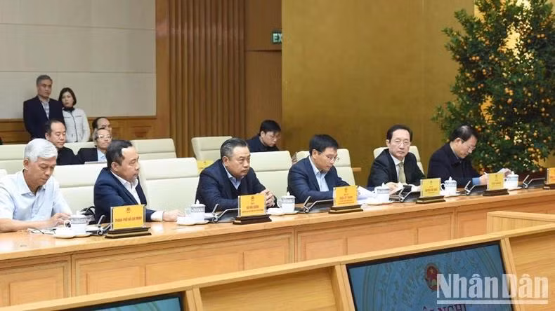 Lãnh đạo các bộ, ngành, địa phương tham dự Hội nghị. (Ảnh: TRẦN HẢI)