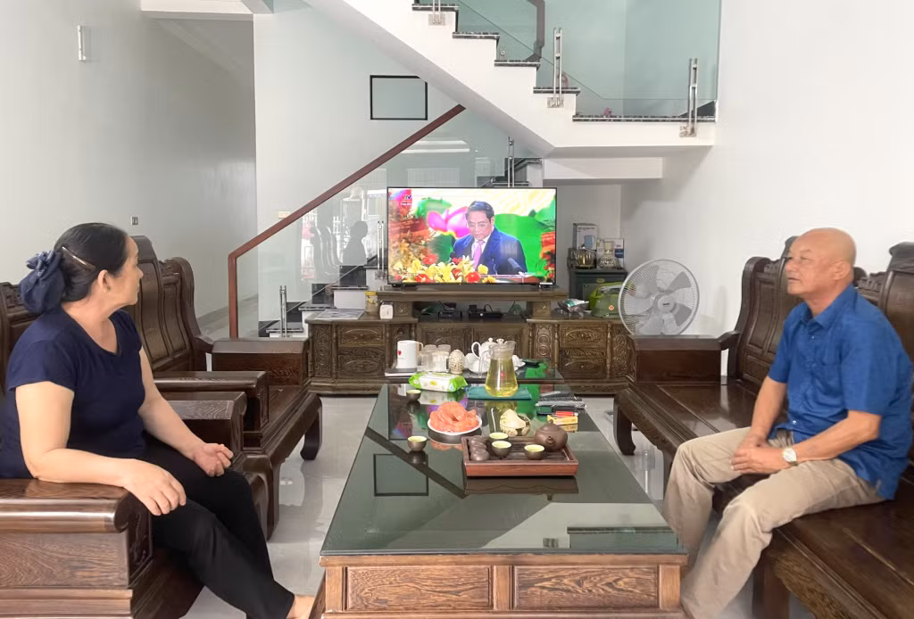 Gia đình CCB Phạm Quốc Đạt (khu Lạc Thanh, phường Yên Thanh, TP Uông Bí) được hỗ trợ xây nhà mới khang trang. Ảnh: Thu Trang