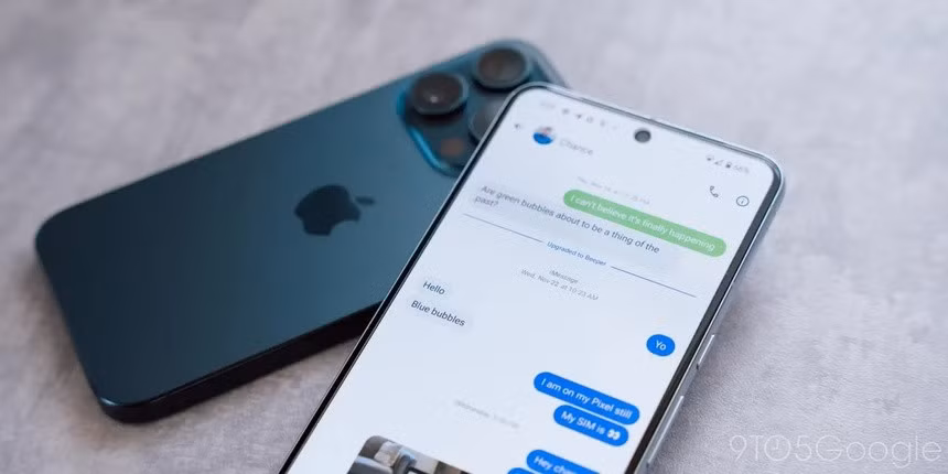Apple sẵn sàng mạnh tay với những ai lợi dụng lỗ hổng, sử dụng iMessage từ Android. Ảnh: 9to5Google.