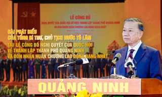 Bài phát biểu của Tổng Bí thư, Chủ tịch nước Tô Lâm tại Lễ công bố Nghị quyết của Quốc hội về thành lập thành phố Quảng Ninh và đón nhận Huân chương Lao động hạng Nhất 