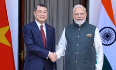 Thủ tướng Lê Minh Hưng hội đàm với Thủ tướng Ấn Độ Narendra Modi