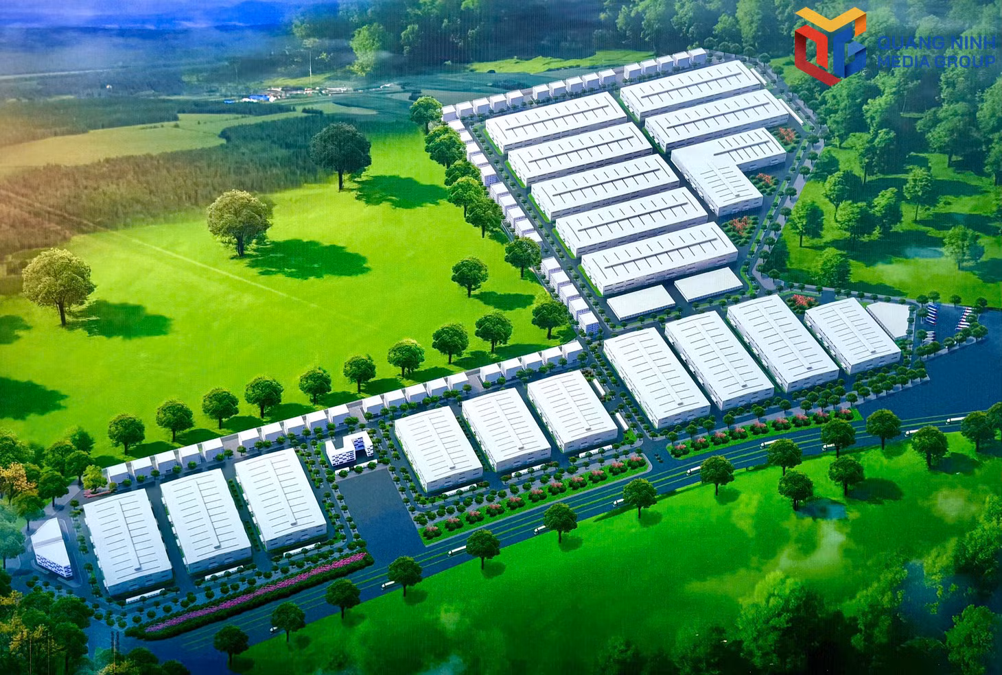 Phối cảnh Cụm công nghiệp hỗ trợ Việt Hưng.